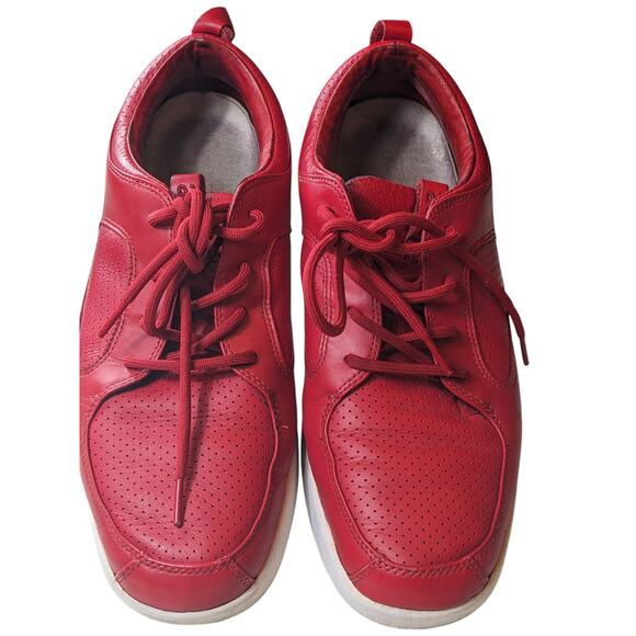 CLAE Shoes Mens 11.5 Parker Sneakers Red Leather Athletic Stylish Streetwear main image 7